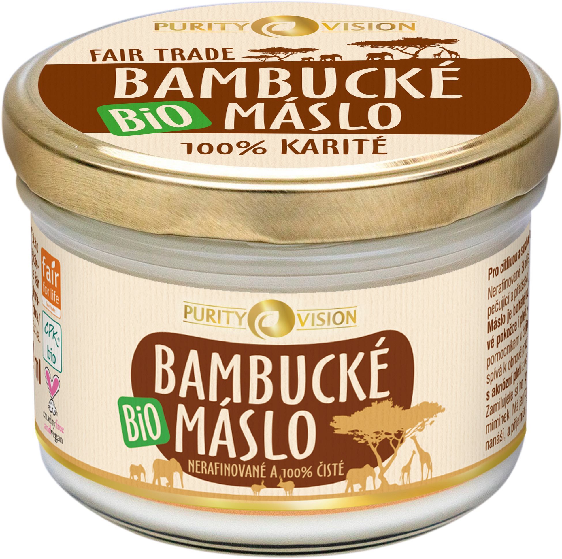 Tělové máslo PURITY VISION Fair Trade Bambucké máslo BIO 200 ml