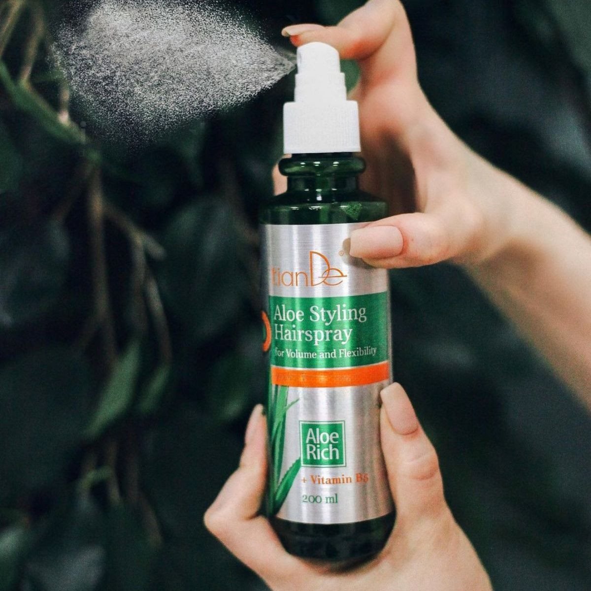 Sprej na vlasy TIANDE Aloe Rich Stylingový sprej na vlasy s Aloe Objem a pružnost 200 ml