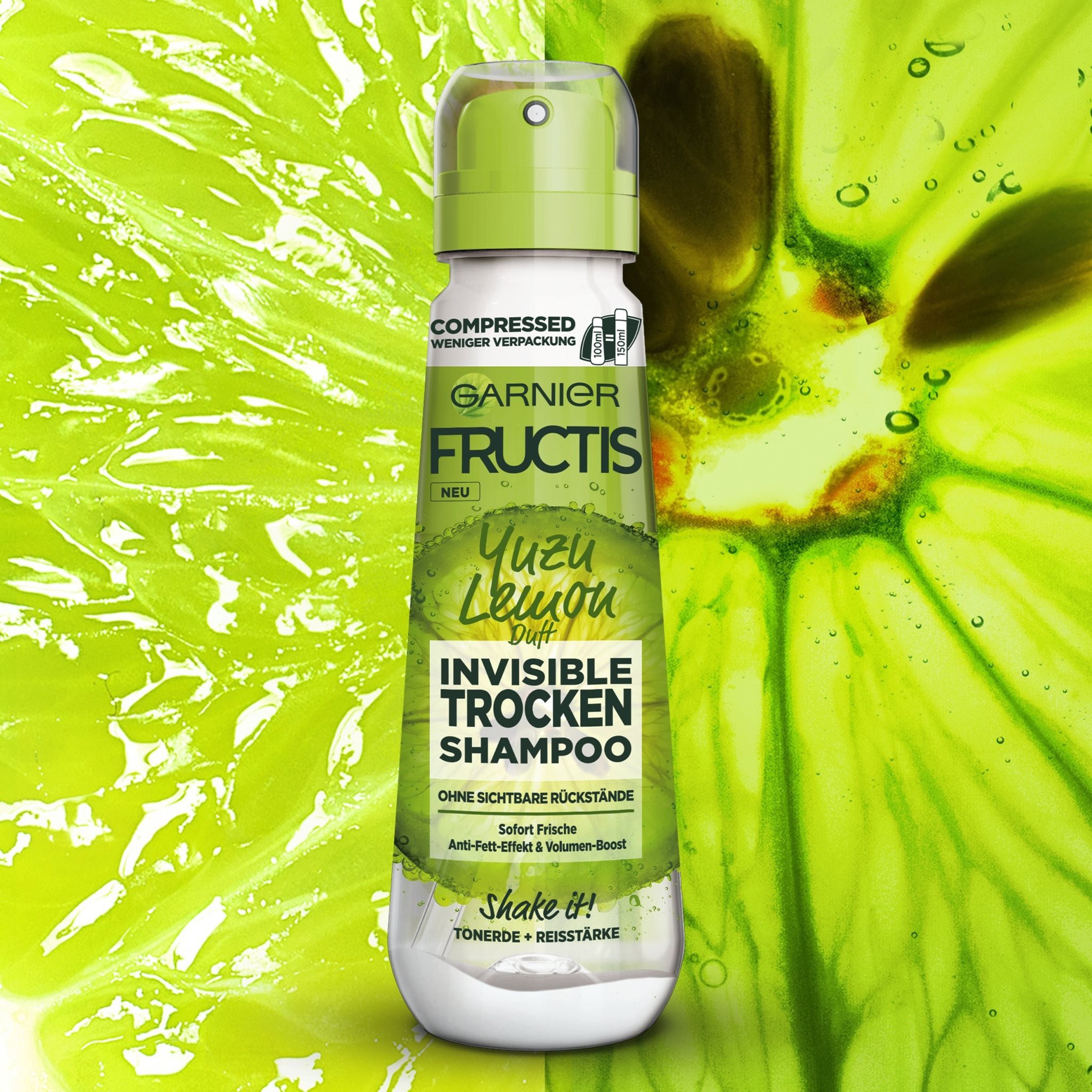 GARNIER Fructis Invisible Dry Shampoo with the scent of yuzu lemon 100 ml