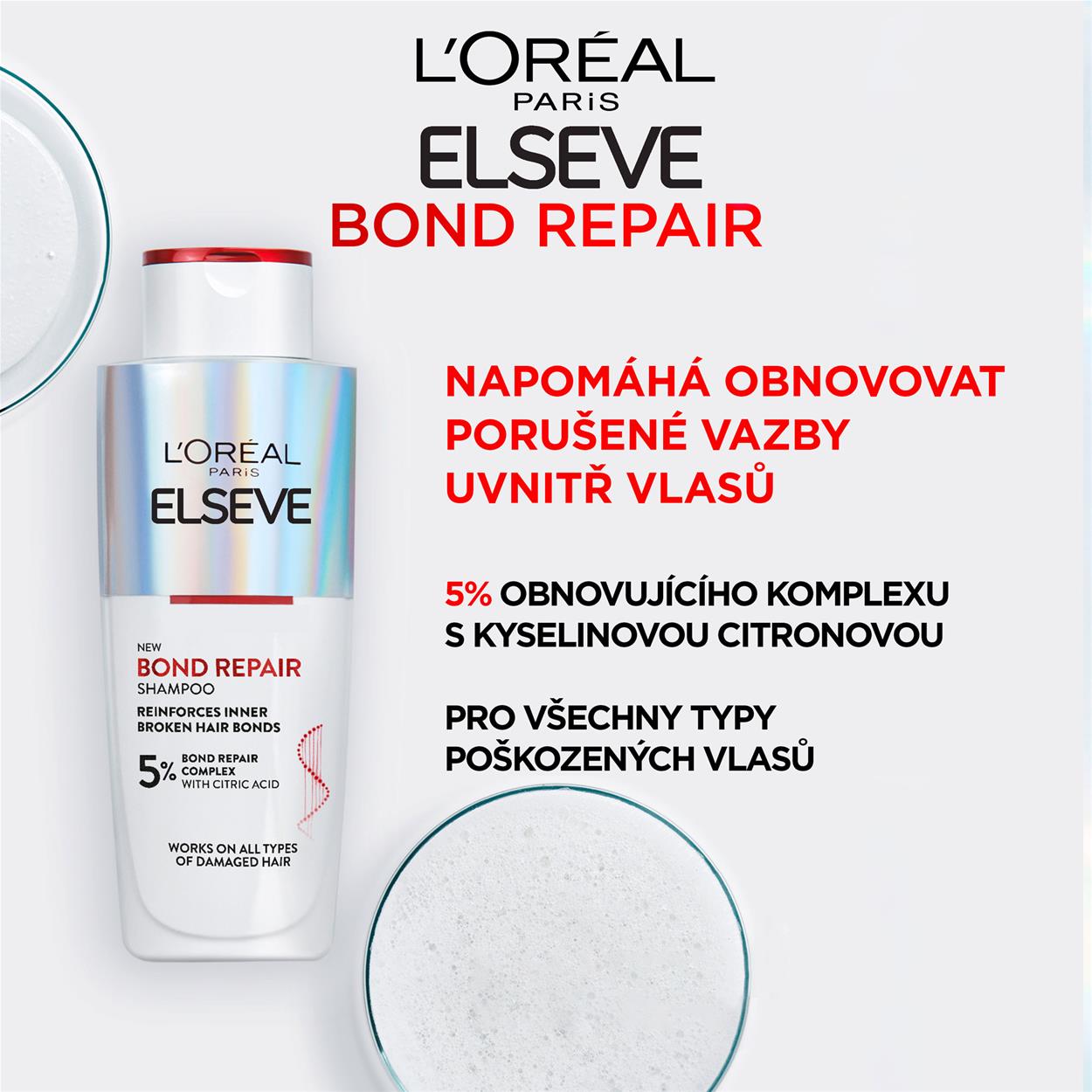 Sada vlasové kosmetiky L'ORÉAL PARIS Elseve Bond Repair Set 500 ml