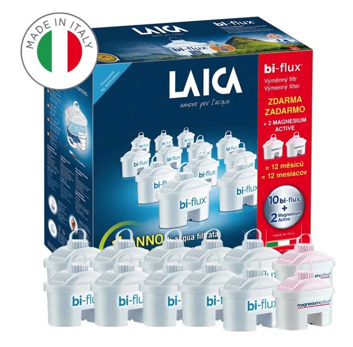 Filtrační patrona Laica Bi-Flux univerzální 10ks + 2ks magnézium F12SES0