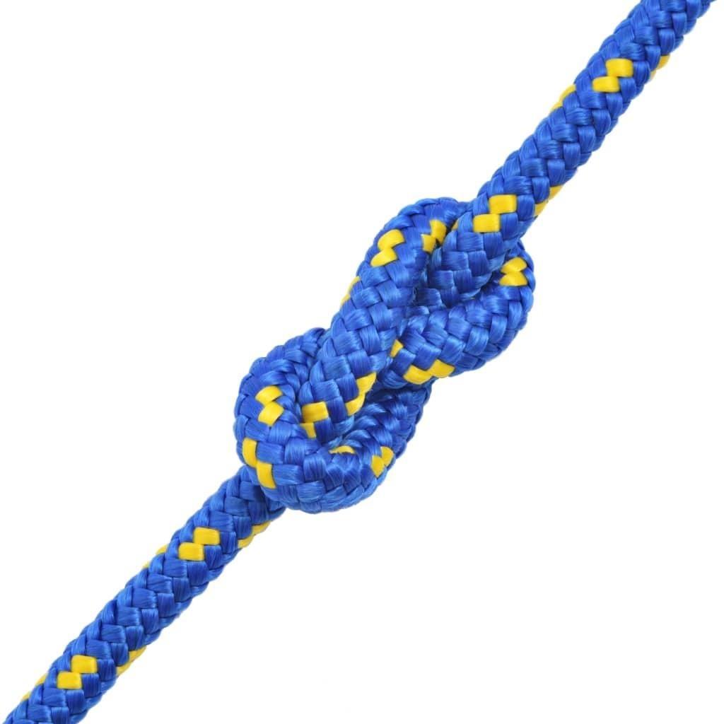 SHUMEE Námorné lodné lano, polypropylén, 10 mm, 50 m, modrá