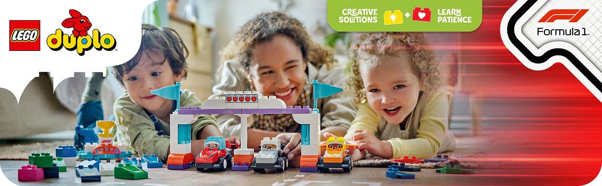 LEGO stavebnice LEGO® DUPLO® 10445 Závodní auta a řidiči týmu F1®