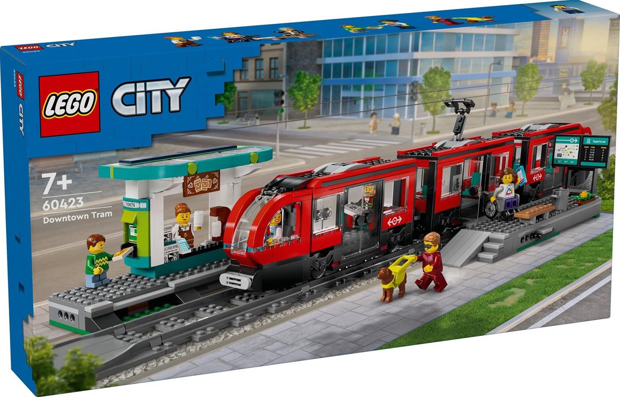 Stavebnica LEGO® City 60423 Električka a zastávka v centre mesta