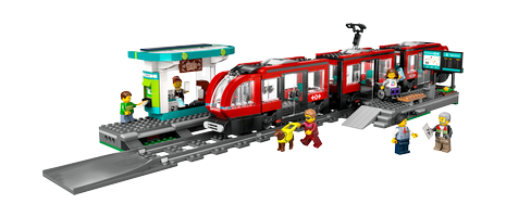 LEGO® City 60423 Straßenbahn mit Haltestelle