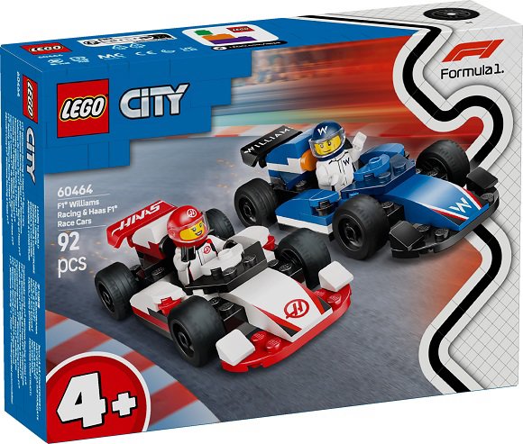 LEGO stavebnice LEGO® City 60464 Závodní vozy F1® Williams Racing a Haas F1®
