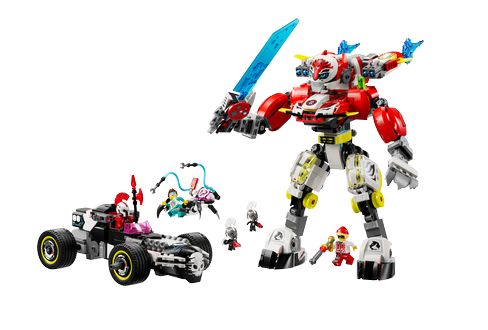 LEGO® DREAMZzz™ 71497 Cooper's Tiger Robot and Zer's Hot Rod