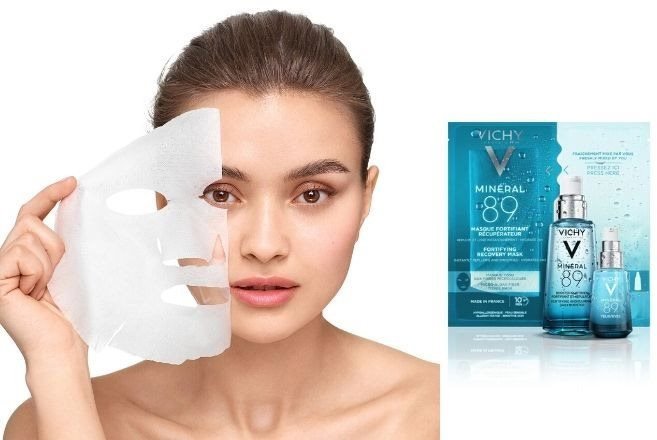 pleťová maska VICHY Minéral 89 Hyaluron Booster Recovery Mask 29 g