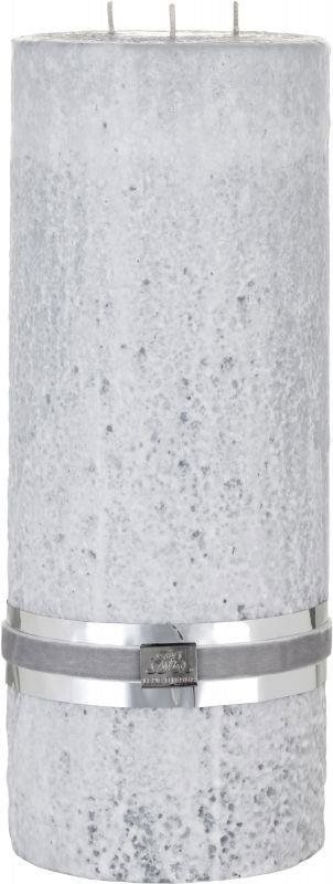 Set of candles Lene Bjerre Stone light grey 30 × 12 cm