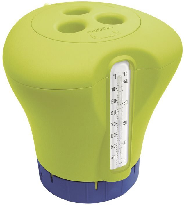 Swimming pool accessories MARIMEX Float with thermometer, yellow-green
