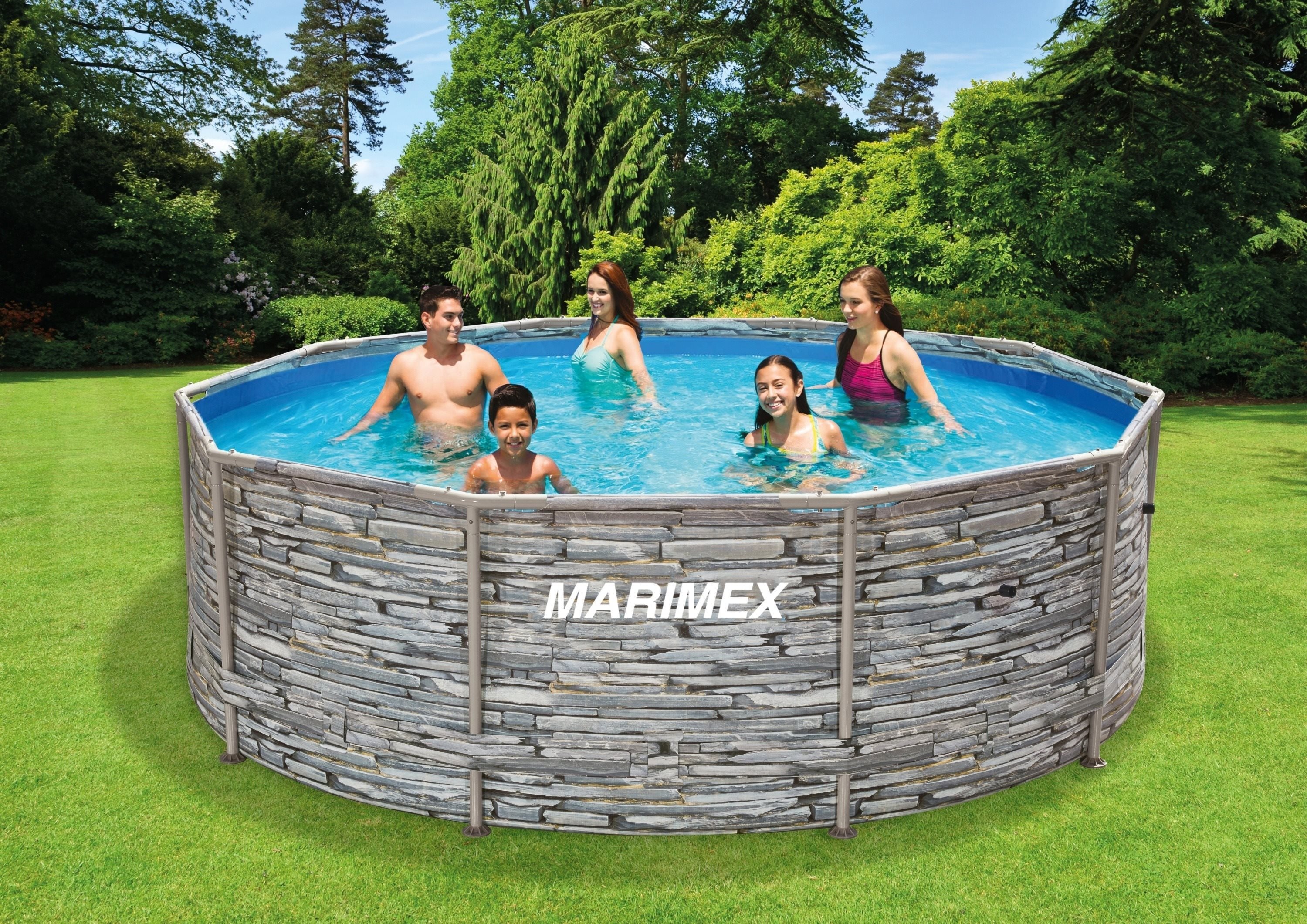 Swimming pool MARIMEX Swimming pool with construction FLORIDA without accessories 3,05 x 0,91m - motif STONE