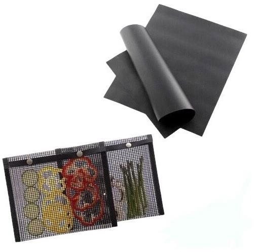 Grill mat Grilling set - 2 x Teflon mat + 2 x grill net