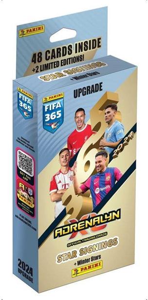 Zberateľské karty Panini Upgrade kariet FIFA 365 Adrenalyn XL 2024 Winter Star Signings