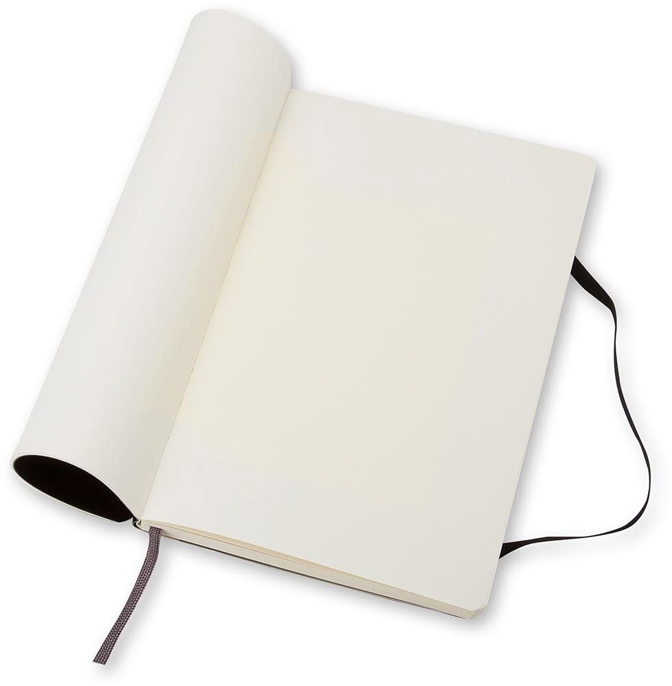 Zápisník Moleskine L, měkké desky, čistý, černý