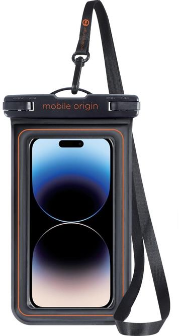 Mobile Origin Waterproof Floating Case 6.5" Schwarz/Orange