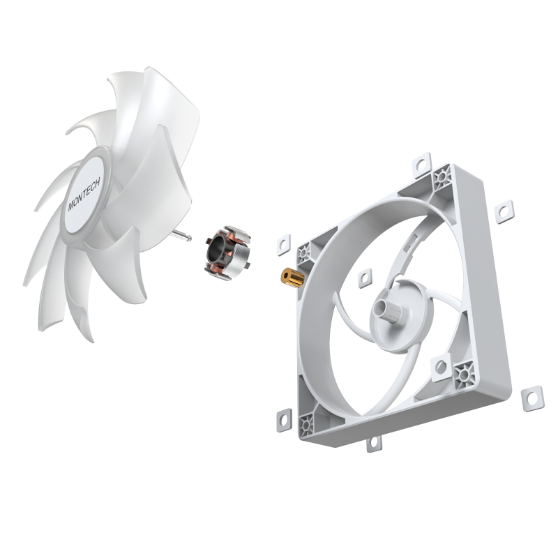 PC-Lüfter Montech GF120 ARGB PWM White