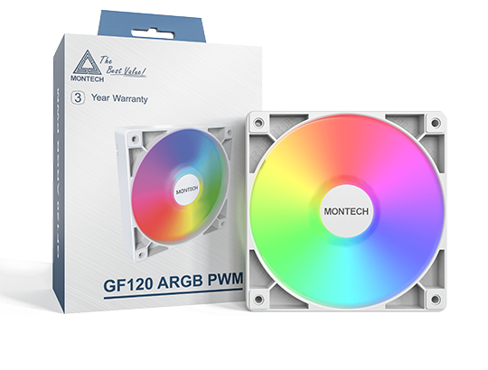PC-Lüfter Montech GF120 ARGB PWM White