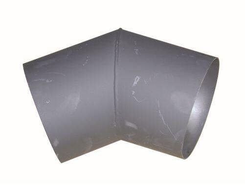 Eurometal smoke elbow 125mm/45d.t.1,5mm BLACK