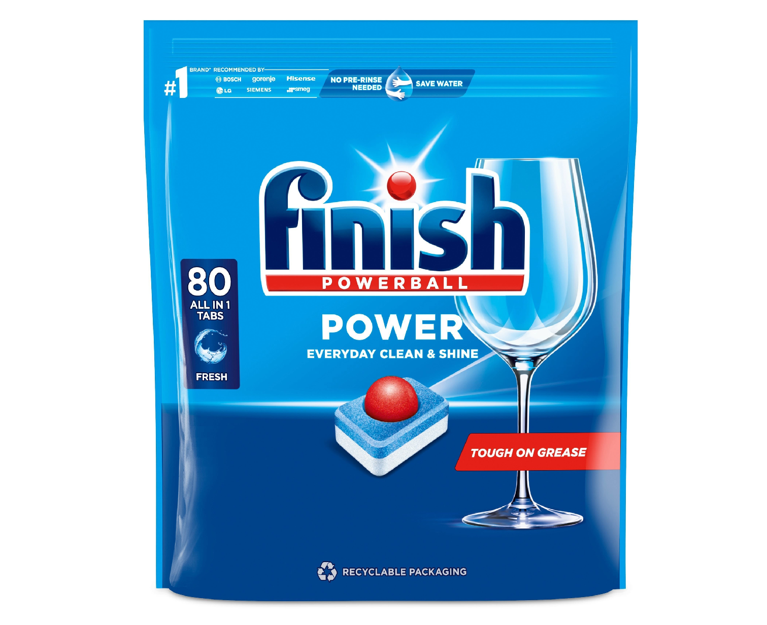 Tablety do myčky FINISH Power All in 1, 80 ks