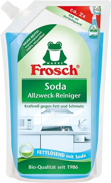 Čistič kuchyní FROSCH Eko Čistič na kuchyně s přírodní sodou – náhradní náplň 950 ml