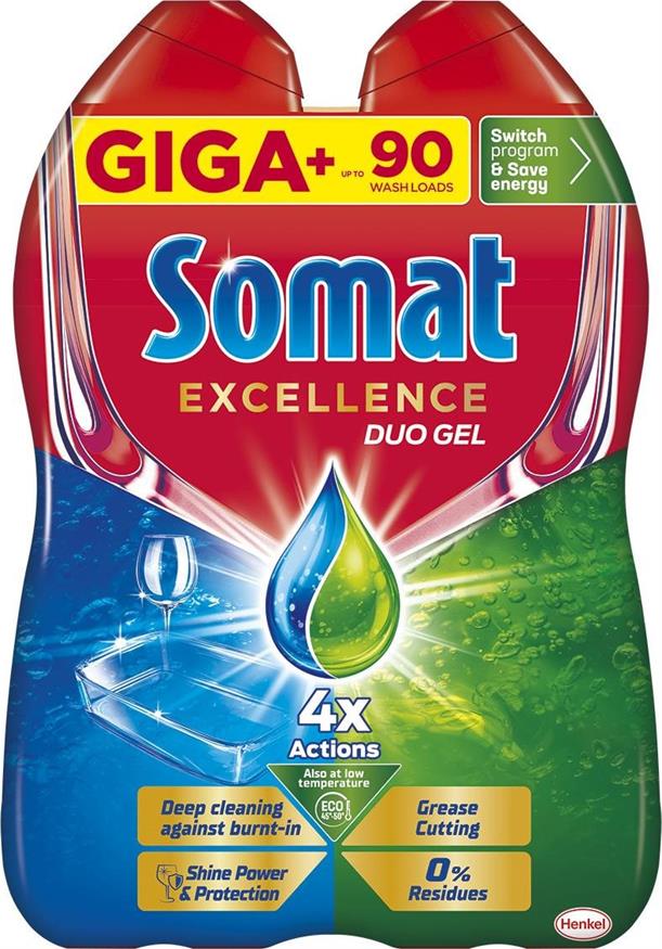 Gél do umývačky SOMAT Excellence Anti-Grease 90 dávok