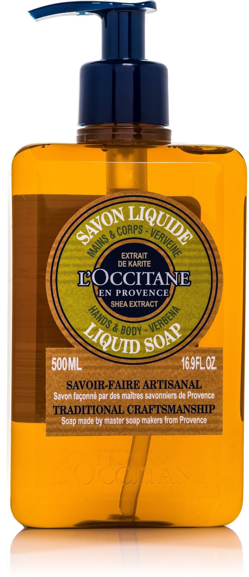 Tekuté mýdlo L'OCCITANE bambucké máslo a verbena má kompletně veganské složení