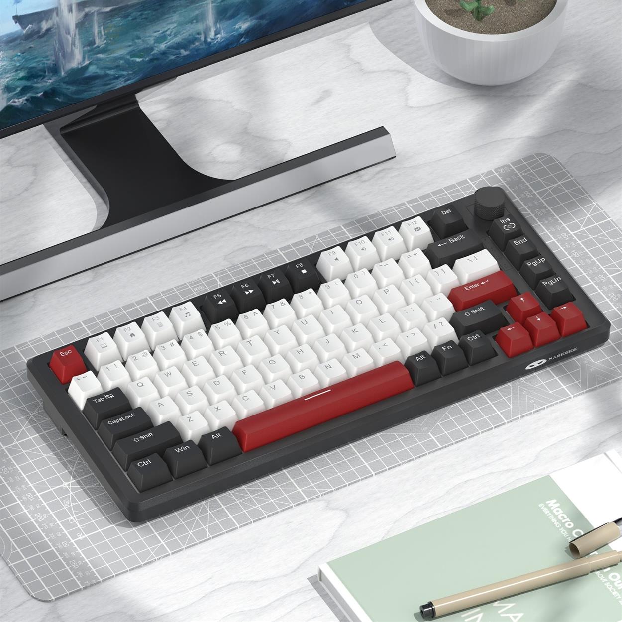 Gaming-Tastatur MageGee MK-STAR75-BW Mechanische Tastatur – USA