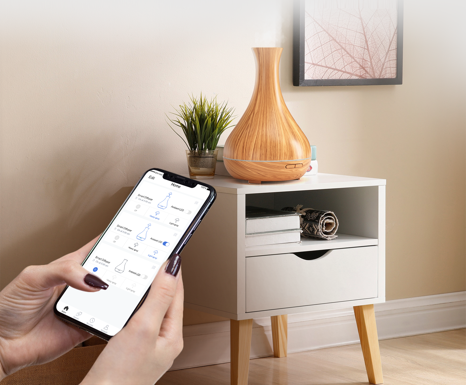 Aroma-Diffusor Meross Intelligenter Wi-Fi Diffusor für ätherische Öle