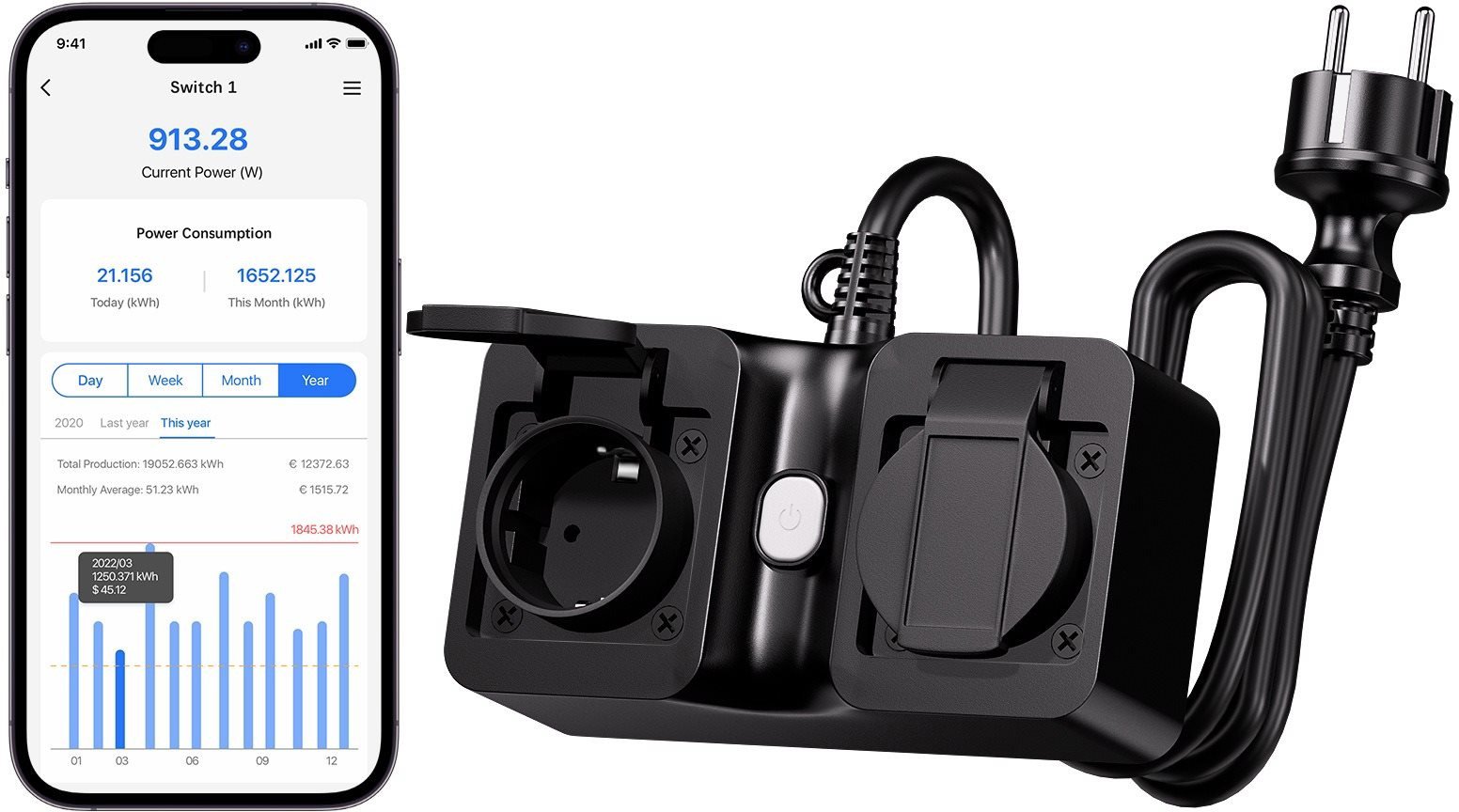 Meross Smart Wi-Fi Außenstecker