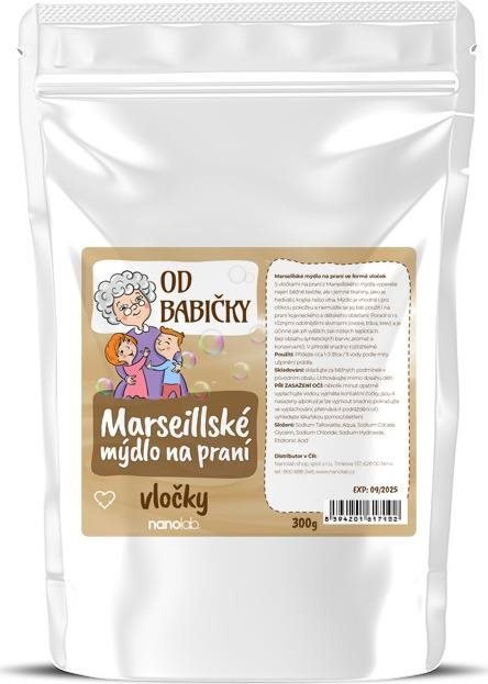 Mýdlo na praní Nanolab Marseillské mýdlo na praní vločky 300 g