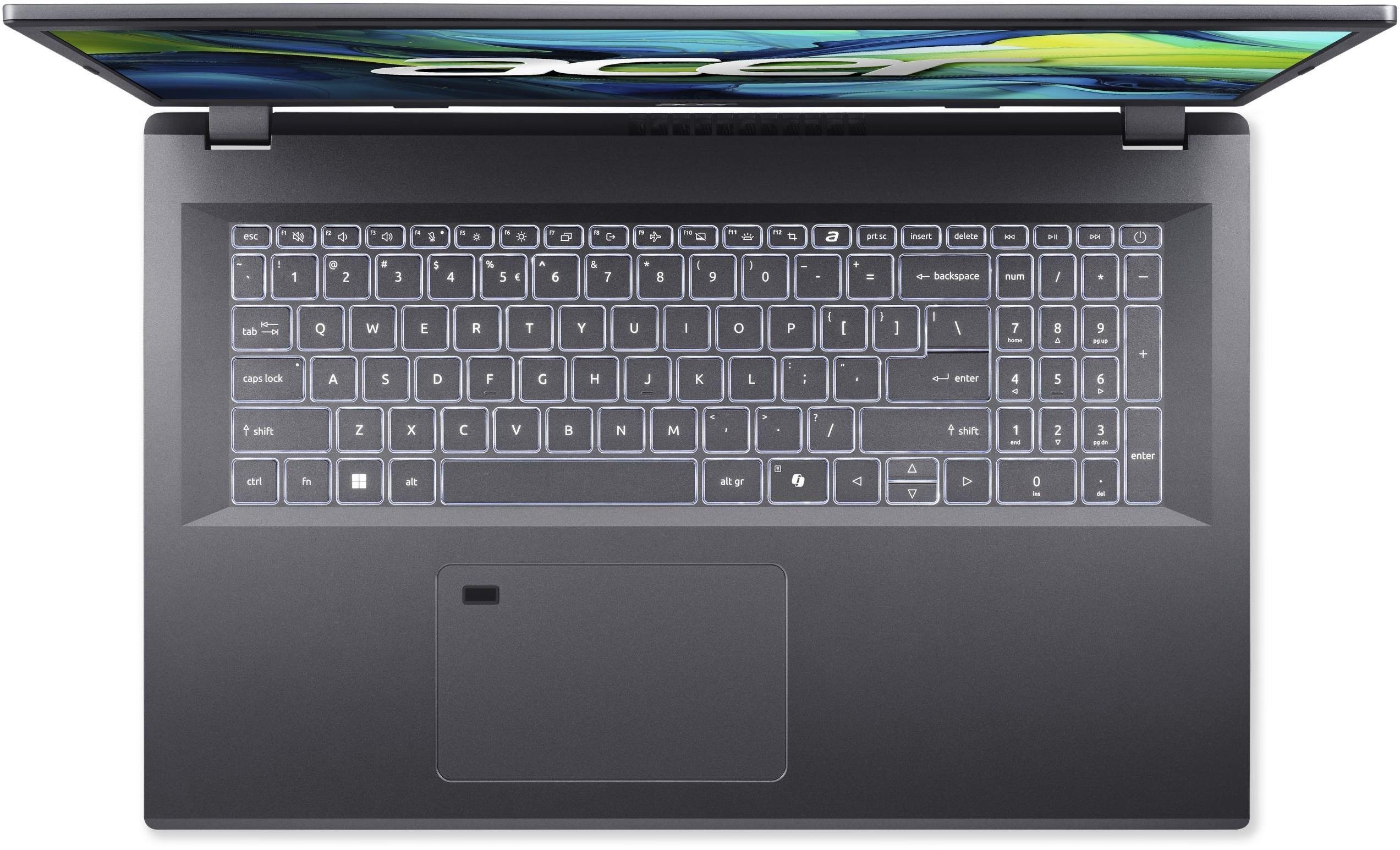 Notebook Acer Aspire 17 Steel Gray kovový (A17-51M-54L5) Laptop Acer Aspire 17 Steel Gray kovový (A17-51M-54L5)