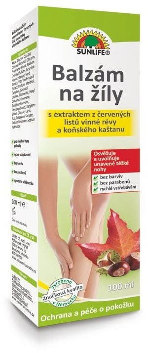 SUNLIFE Balzám na Žíly 100 ml