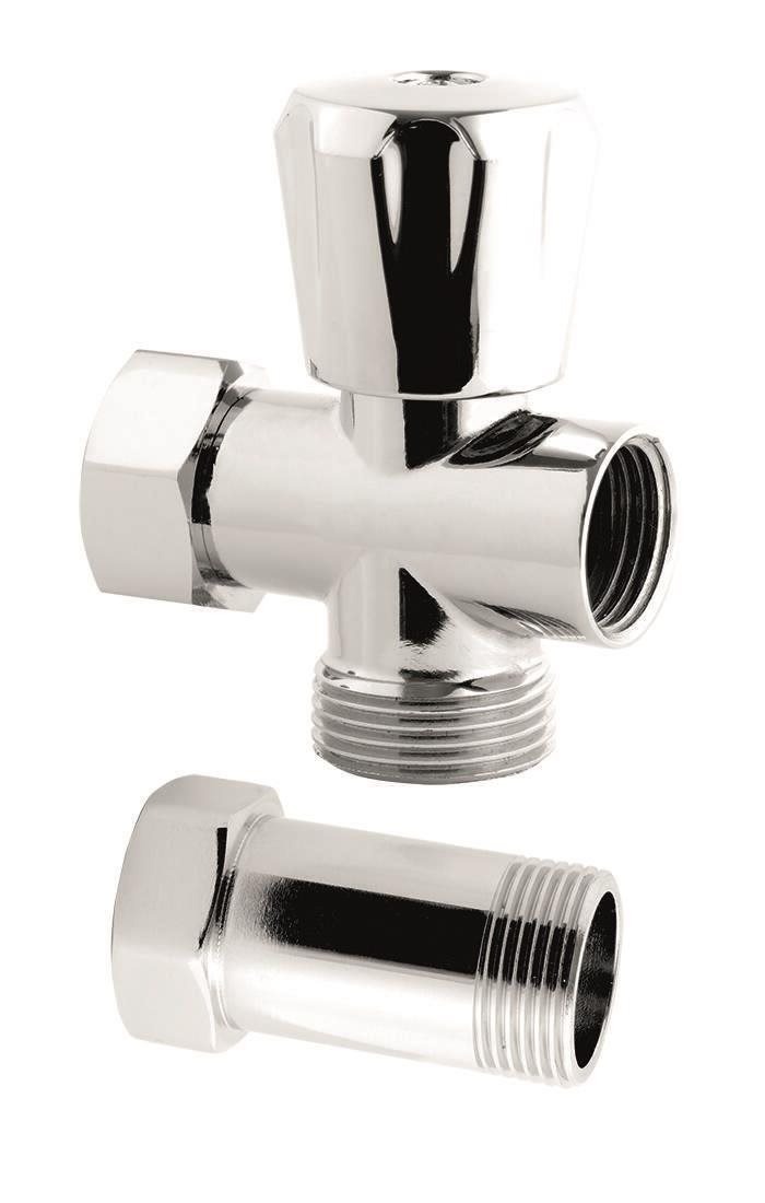 NOVASERVIS pračkový ventil + mezikus 3/4 × 3/4 × 3/4" CF3019