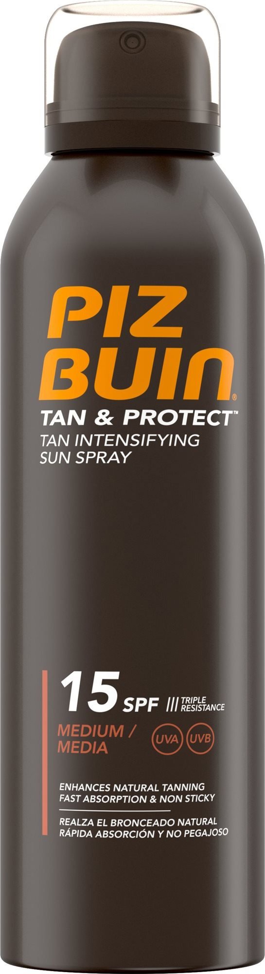 Opalovací sprej PIZ BUIN Tan & Protect je vhodný pro všechny typy pokožky