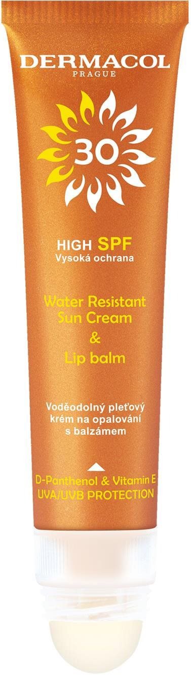 Opalovací krém DERMACOL Sun Pleťový krém na opalování SPF 30 s balzámem na rty SPF 30