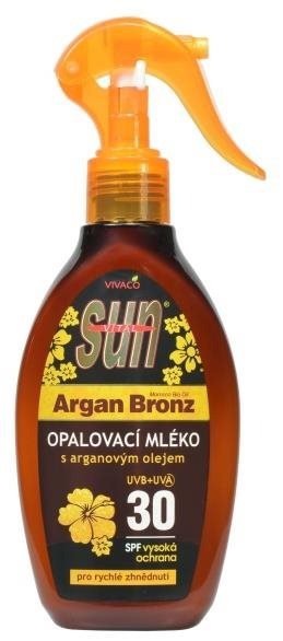 Opalovací sprej VIVACO Opalovací mléko s arganovým olejem OF 30 200 ml
