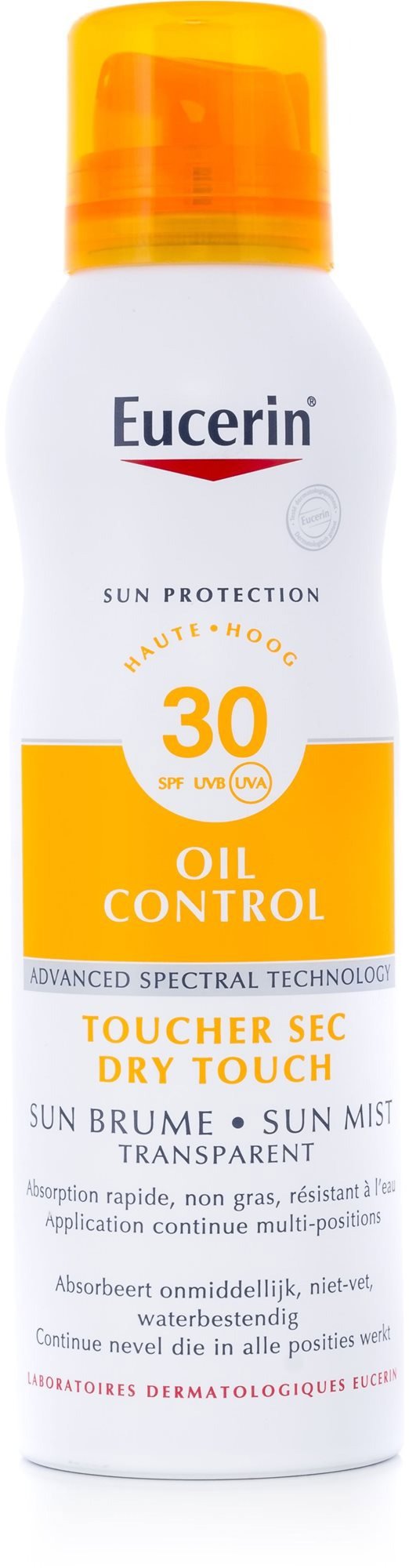 Opalovací sprej EUCERIN Sun Sensitive Protect SPF 30 Toucher Sec Brume Transparent 200 ml