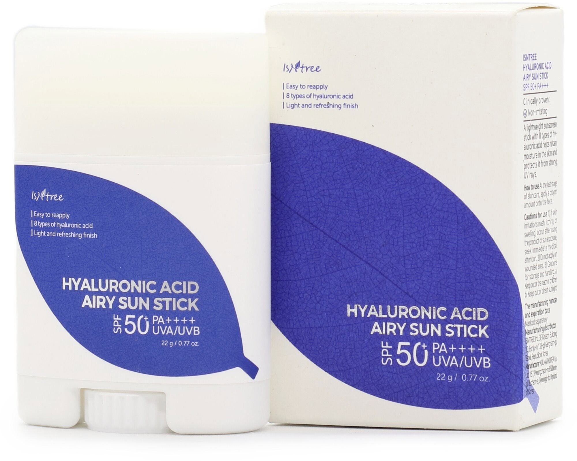 OPA489 ISNTREE Hyaluronic Acid Airy Sun Stick SPF 50+ 22 g