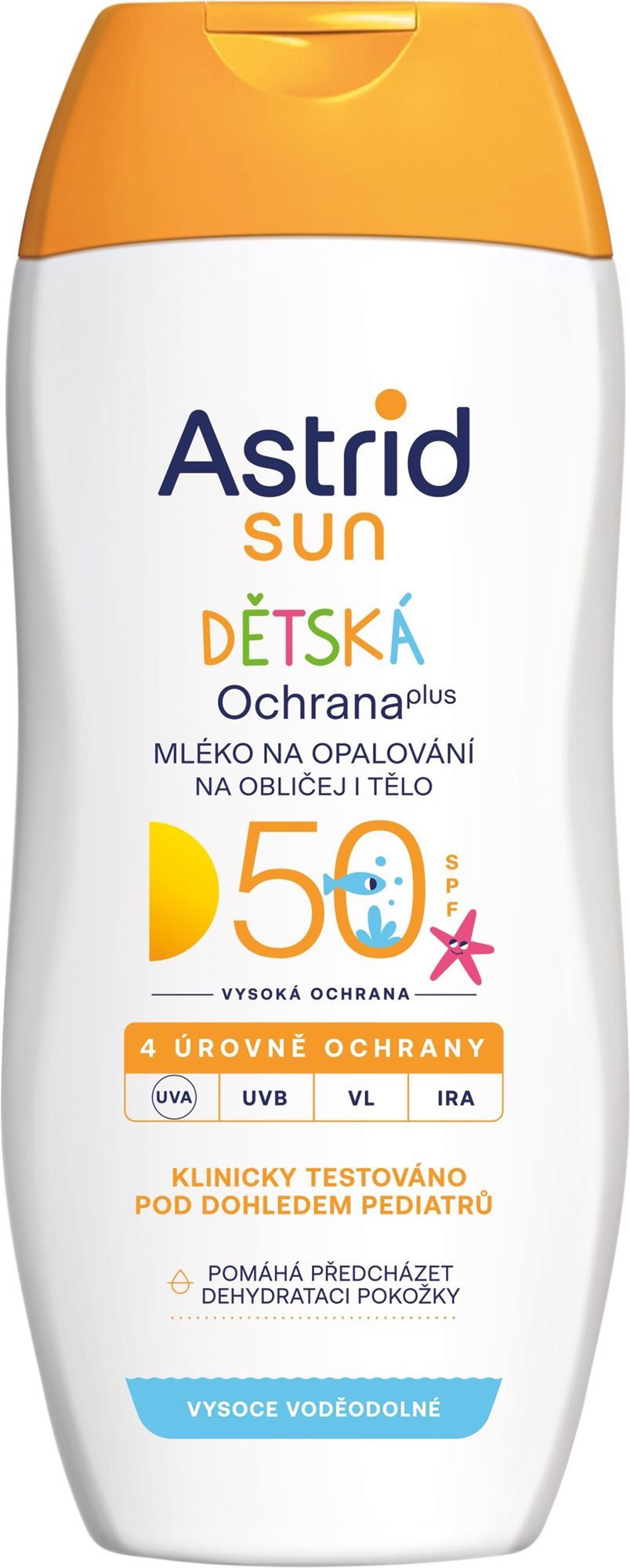 Opalovací mléko ASTRID SUN Dětské mléko na opalování SPF 50 200 ml
