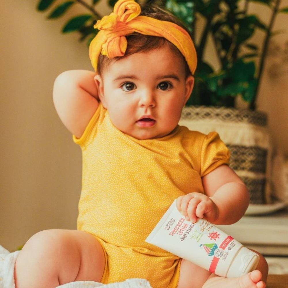 Opalovací mléko WoodenSpoon Opalovací tělové mléko v tubě Baby & Family SPF 50 100 ml