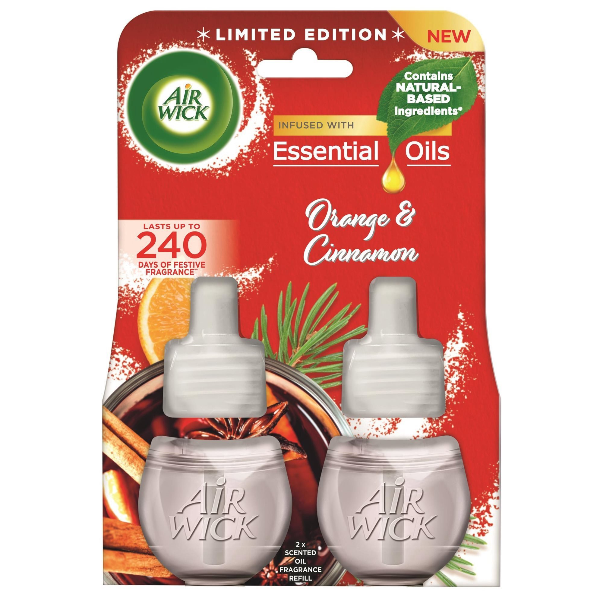 Osvěžovač vzduchu AIR WICK Electric náplň skořice a pomeranč 2× 19 ml