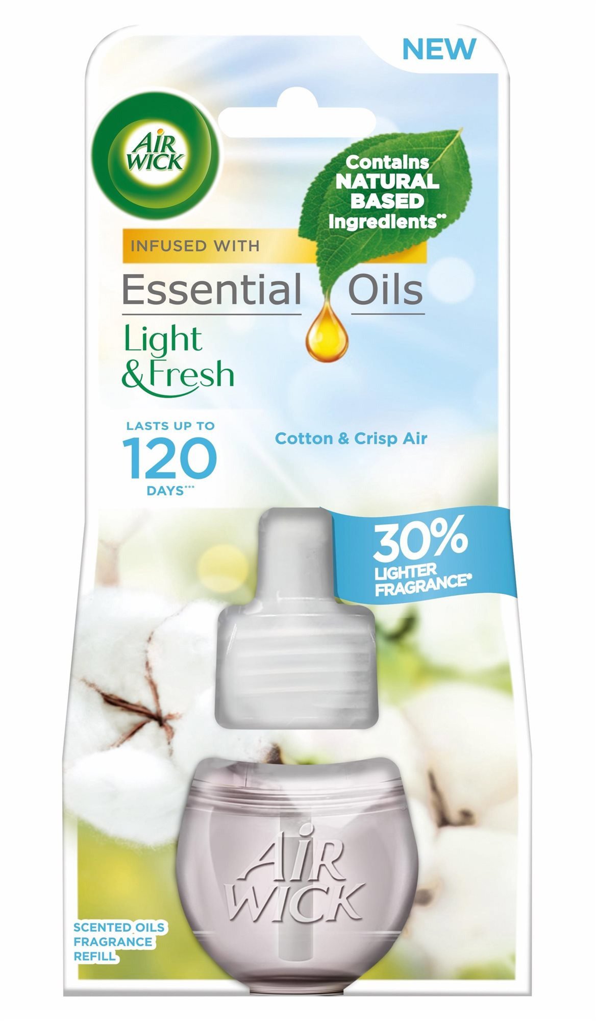 Osvěžovač vzduchu Air Wick Electric náplň Svěží bavlna 19 ml