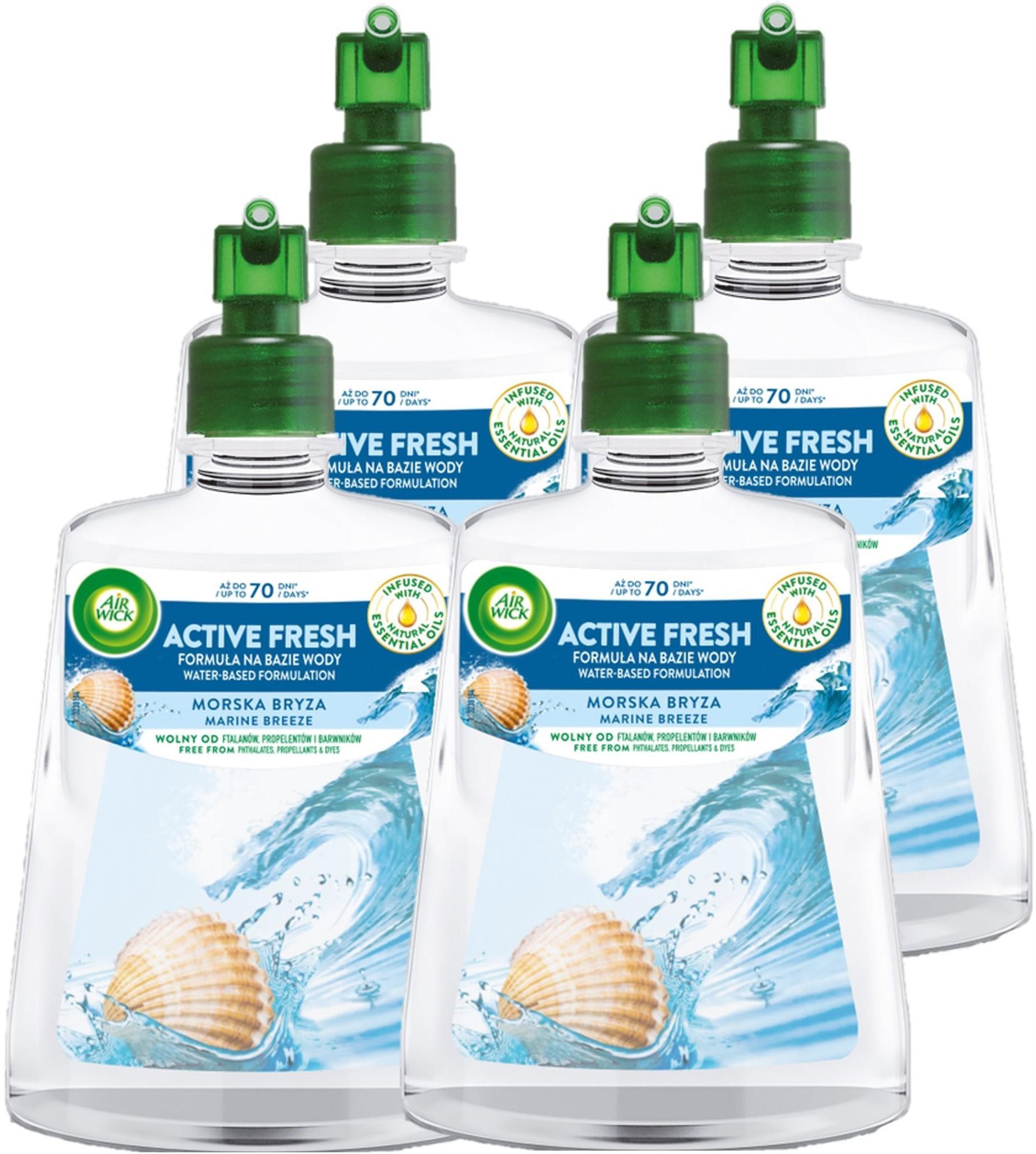 AIR WICK Active Fresh Automatic refill Sea breeze 4×228 ml