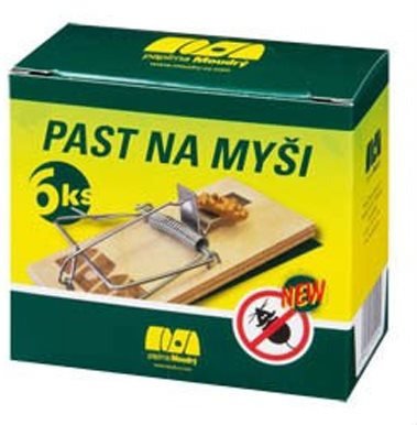 Past na myši PAPÍRNA MOUDRÝ Past na myši dřevo 6 ks