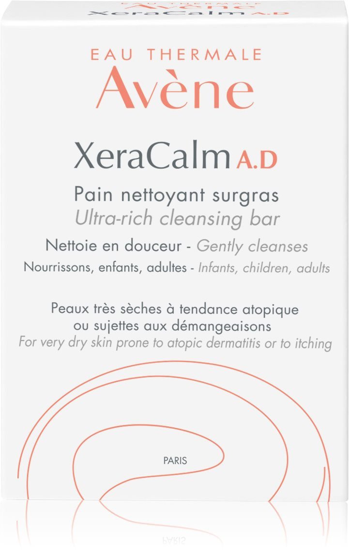 AVENE XeraCalm A.D Ultra vyživující mycí kostka pro velmi suchou kůži se sklonem k atopickému ekzému
