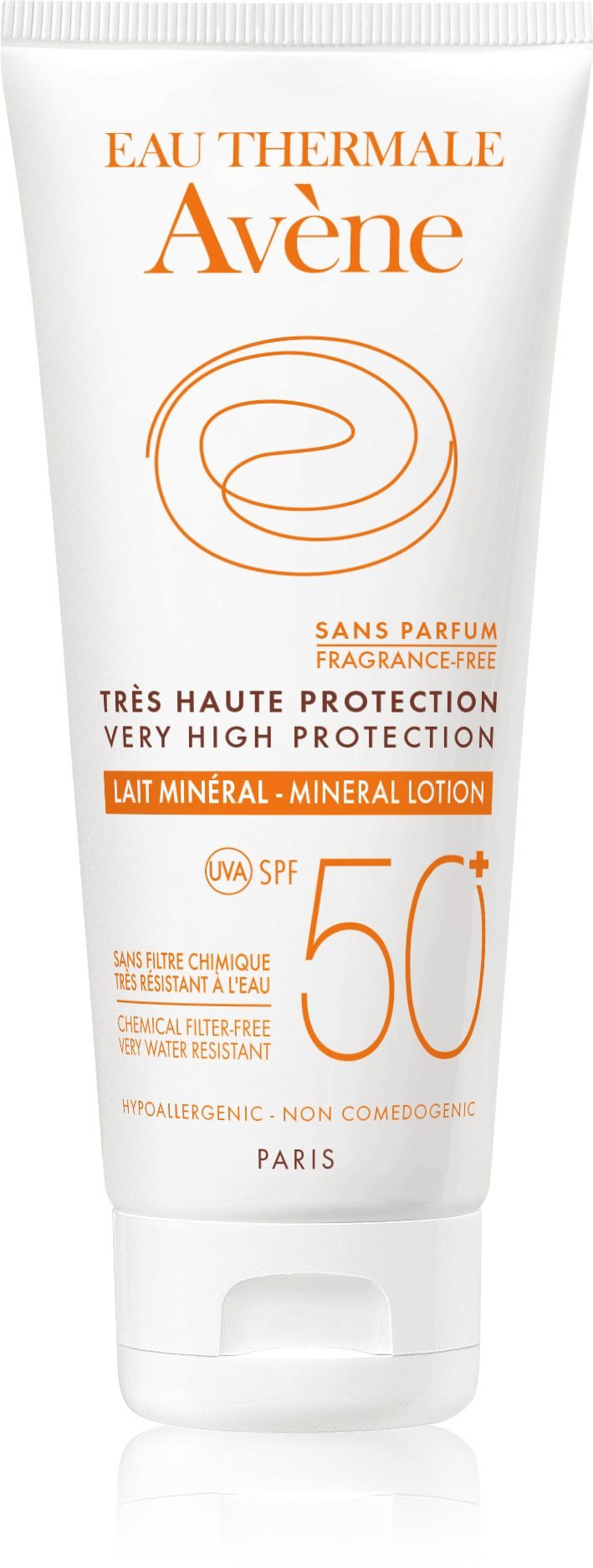 Opalovací mléko Avene Minerální mléko SPF 50+ pro přecitlivělou, intolerantní nebo alergickou pleť 100 ml