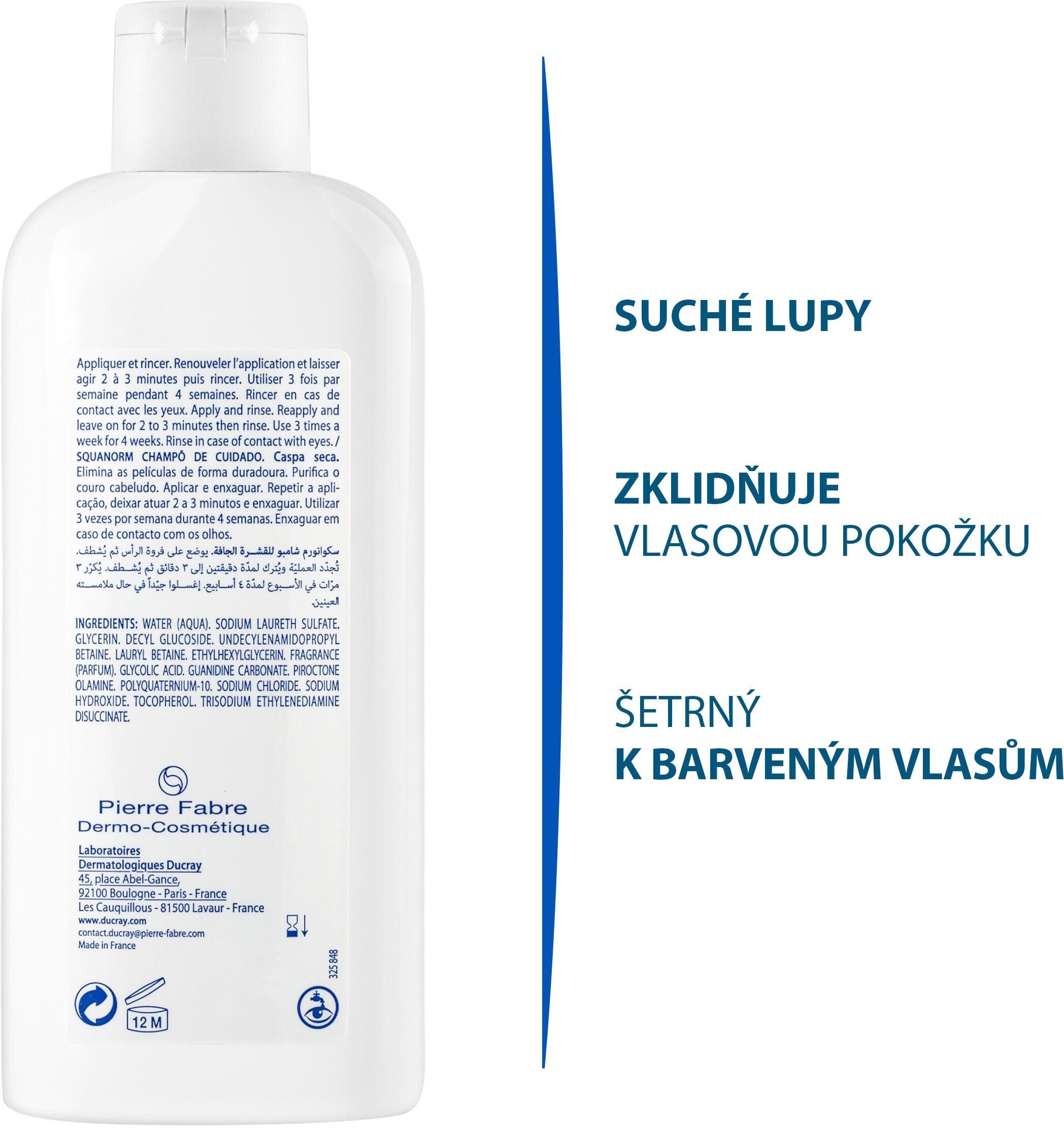 Šampon DUCRAY Squanorm Dry Dandruff Shampoo 200 ml
