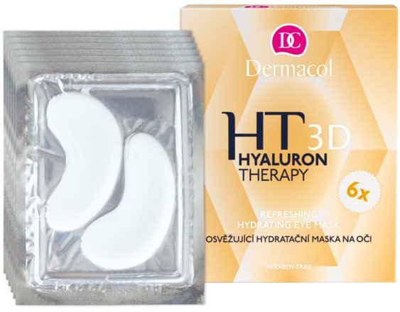 Pleťová maska DERMACOL Hyaluron Therapy 3D Refreshing Hydrating Eye Mask 6x 6 g