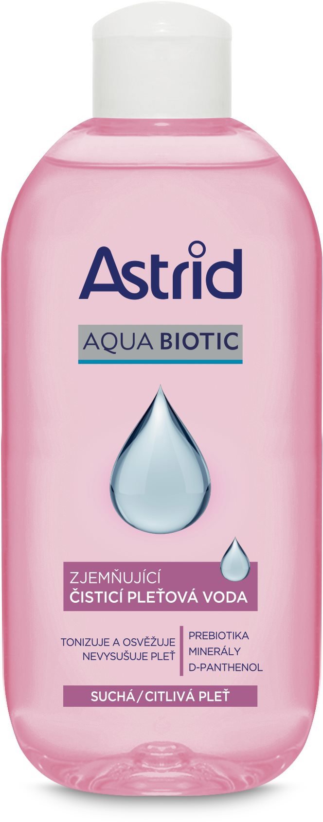 Astrid Aqua Biotic čisticí pleťová voda pro suchou a citlivou pleť 200 ml
