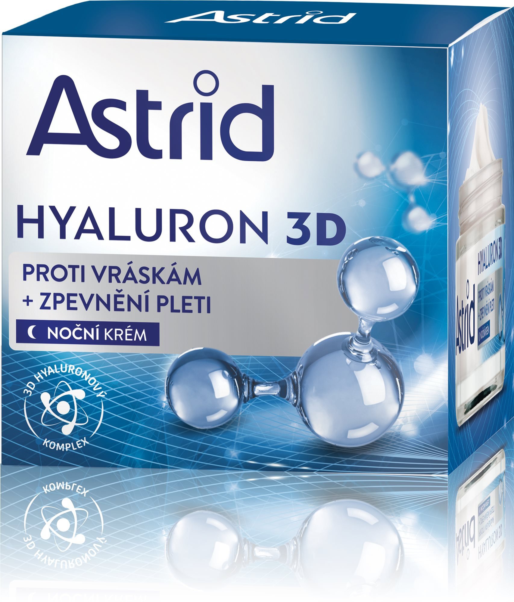 Pleťový krém ASTRID HYALURON 3D Zpevňující noční krém proti vráskám 50 ml
